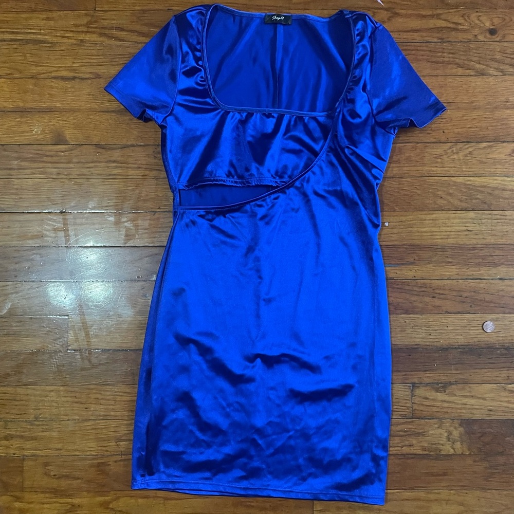 Blue mini dress